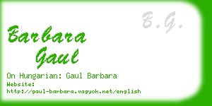 barbara gaul business card